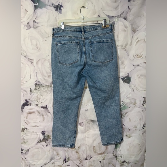 Blank NYC The Madison Crop Jeans Womens SZ 31 High Rise Distressed Button Fly - Picture 5 of 8